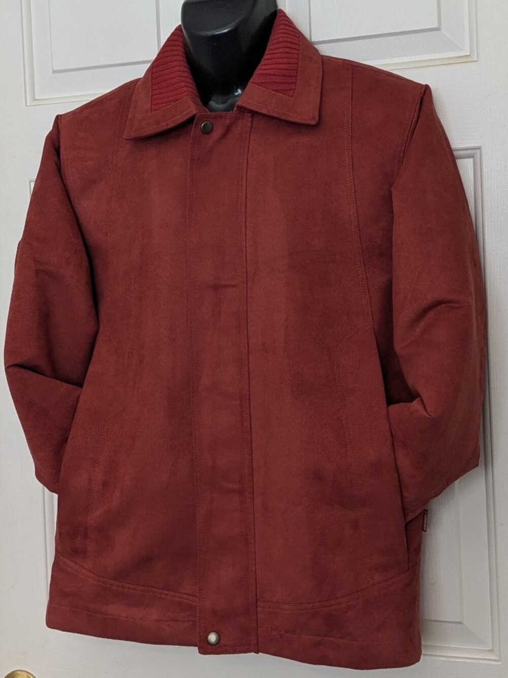 Vintage PIERRE D'AGOSTINY Italian  Grant Jacket Size S Orange .